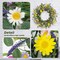 Spring Wreath 22" Spring Wreaths for Front Door Artificial Summer Wreath with Eucalyptus Leaf Lavender Daisy for Indoor Outdoor Home Decor Festival Celebrations